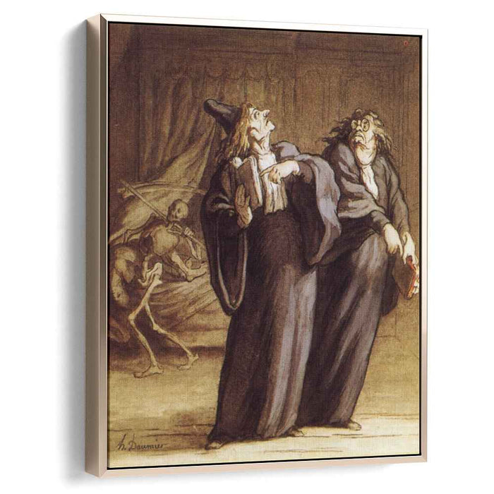 The Two Doctors and Death by Honore Daumier