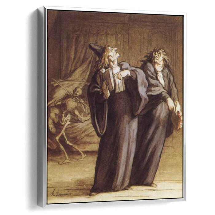 The Two Doctors and Death by Honore Daumier