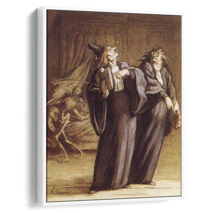 The Two Doctors and Death by Honore Daumier