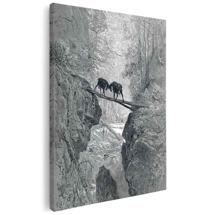 The Two Goats (1868) by Gustave Dore