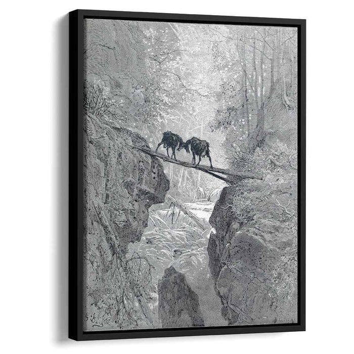 The Two Goats (1868) by Gustave Dore