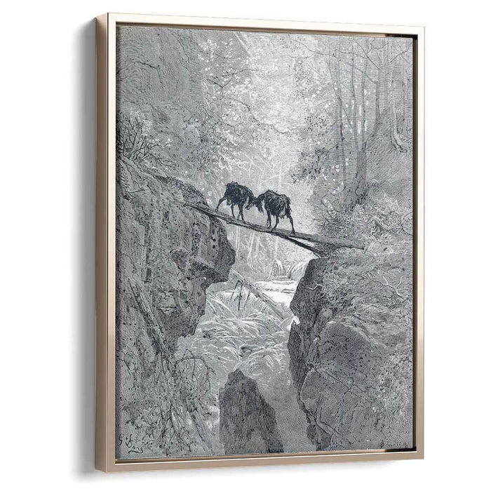 The Two Goats (1868) by Gustave Dore