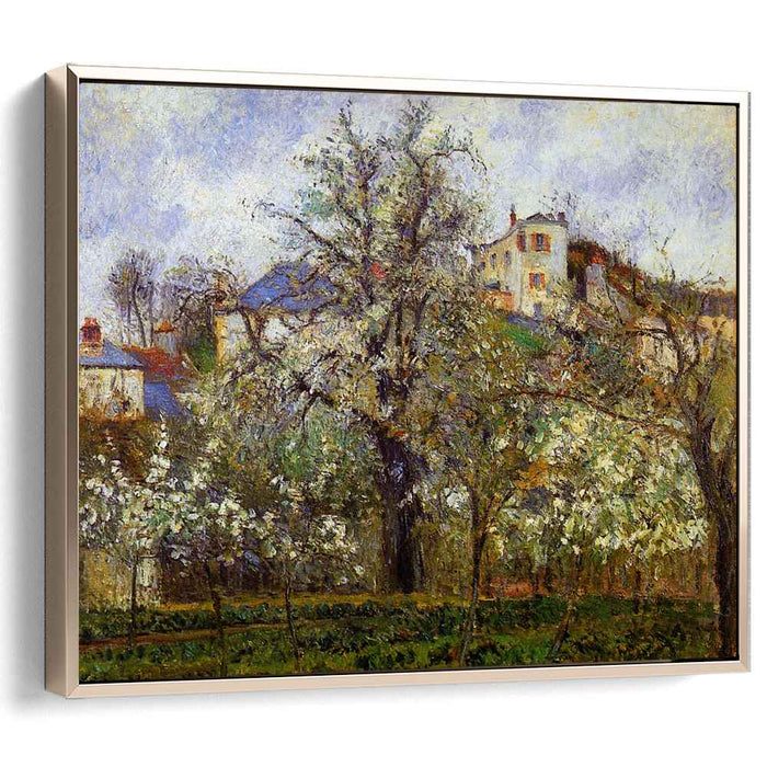 The Vegetable Garden with Trees in Blossom, Spring, Pontoise by Camille Pissarro