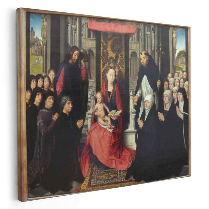 The Virgin and Child with St. James and St. Dominic Presenting the Donors and their Family, known as the Virgin of Jacques Floreins by Hans Memling