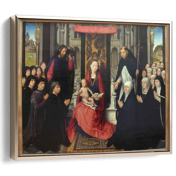 The Virgin and Child with St. James and St. Dominic Presenting the Donors and their Family, known as the Virgin of Jacques Floreins by Hans Memling