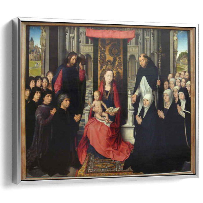 The Virgin and Child with St. James and St. Dominic Presenting the Donors and their Family, known as the Virgin of Jacques Floreins by Hans Memling