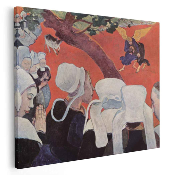 The Vision after the Sermon (Jacob wrestling with the Angel) (1888) by Paul Gauguin