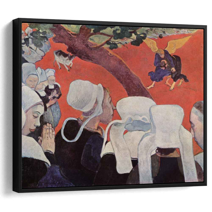 The Vision after the Sermon (Jacob wrestling with the Angel) (1888) by Paul Gauguin