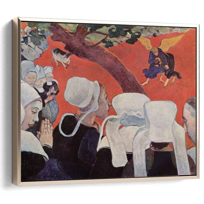 The Vision after the Sermon (Jacob wrestling with the Angel) (1888) by Paul Gauguin