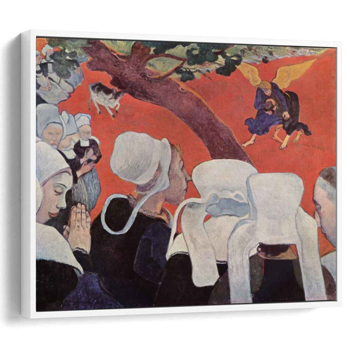 The Vision after the Sermon (Jacob wrestling with the Angel) (1888) by Paul Gauguin