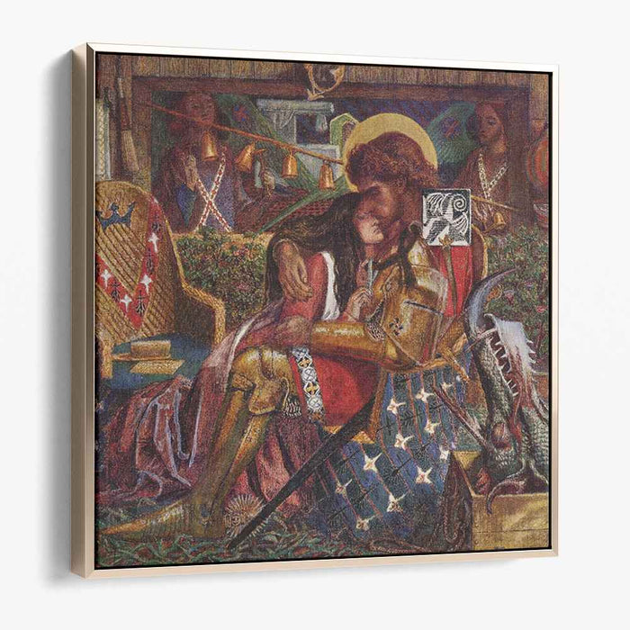 The wedding of Saint George and Princess Sabra (1857) by Dante Gabriel Rossetti