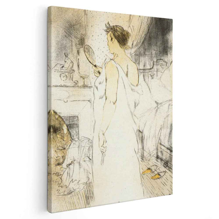 They Woman Looking into a Hand Held Mirror (1896) by Henri de Toulouse-Lautrec