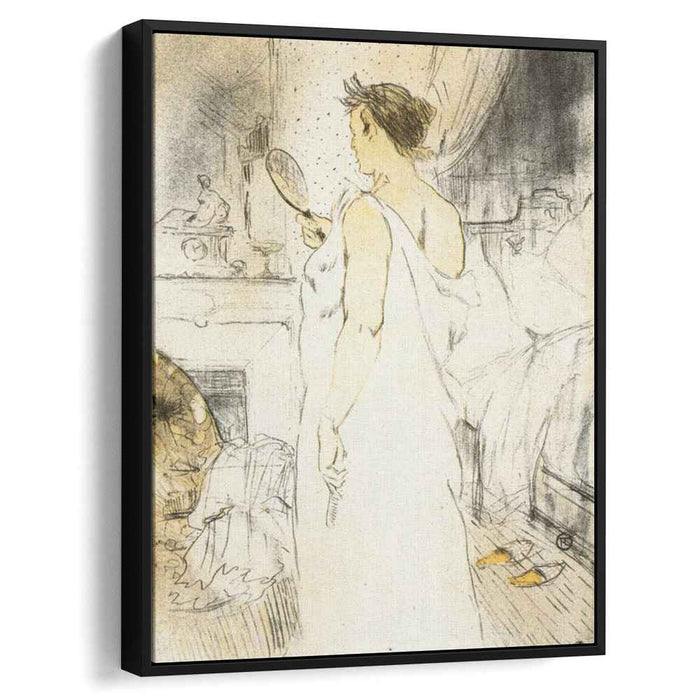 They Woman Looking into a Hand Held Mirror (1896) by Henri de Toulouse-Lautrec