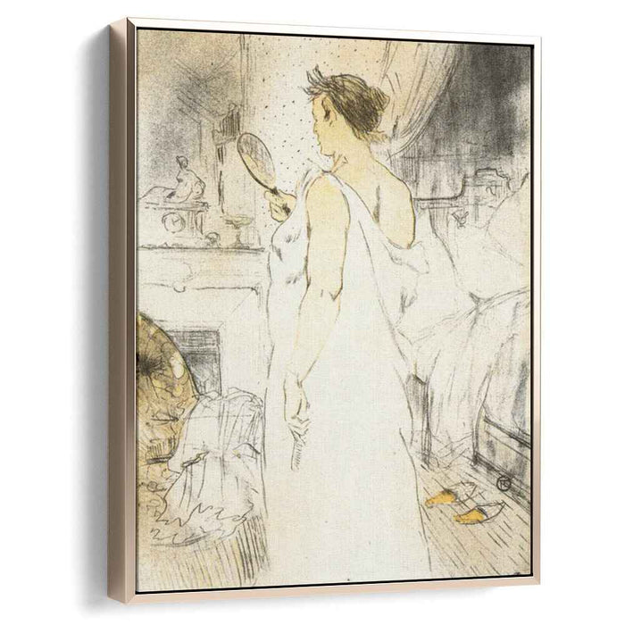 They Woman Looking into a Hand Held Mirror (1896) by Henri de Toulouse-Lautrec