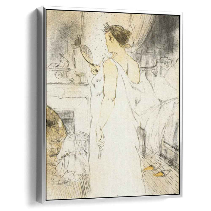 They Woman Looking into a Hand Held Mirror (1896) by Henri de Toulouse-Lautrec