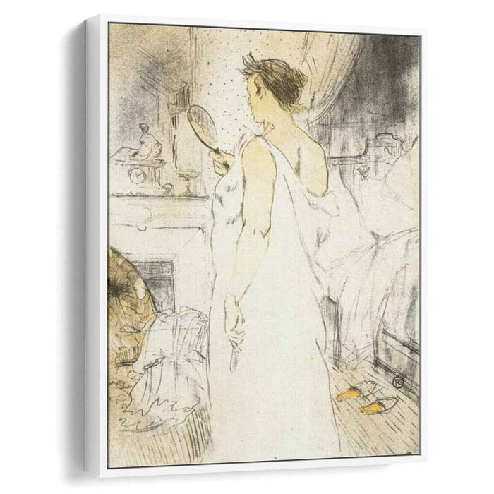 They Woman Looking into a Hand Held Mirror (1896) by Henri de Toulouse-Lautrec