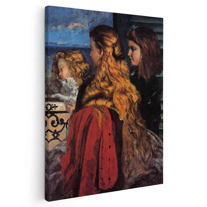 Three English Girls at a Window (1865) by Gustave Courbet