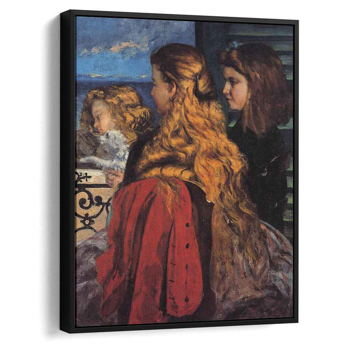 Three English Girls at a Window (1865) by Gustave Courbet