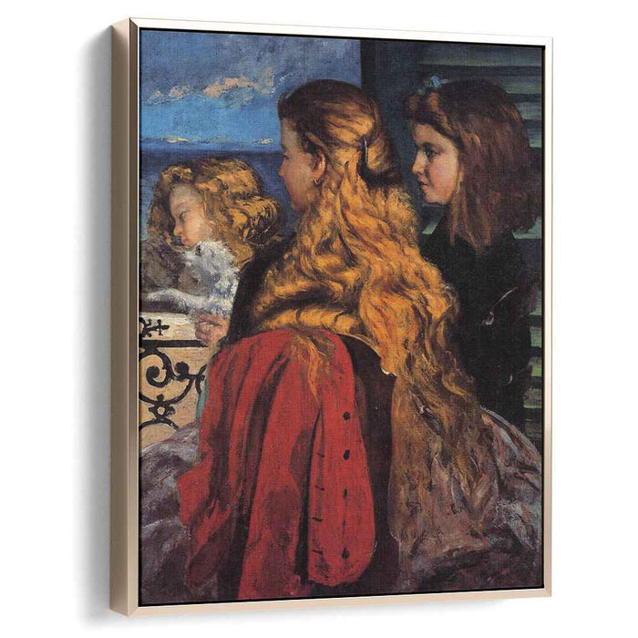 Three English Girls at a Window (1865) by Gustave Courbet