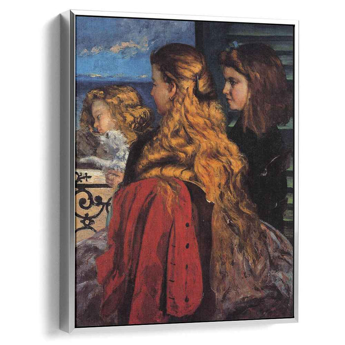 Three English Girls at a Window (1865) by Gustave Courbet