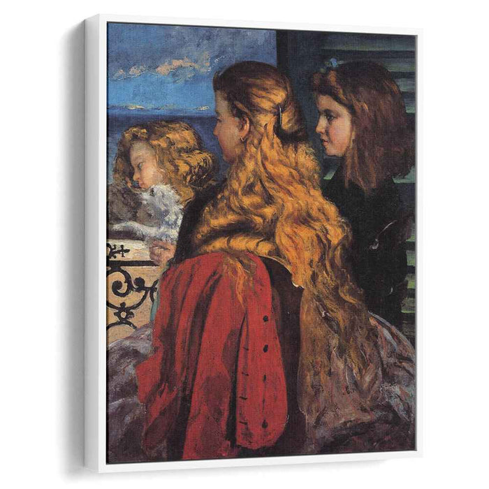 Three English Girls at a Window (1865) by Gustave Courbet