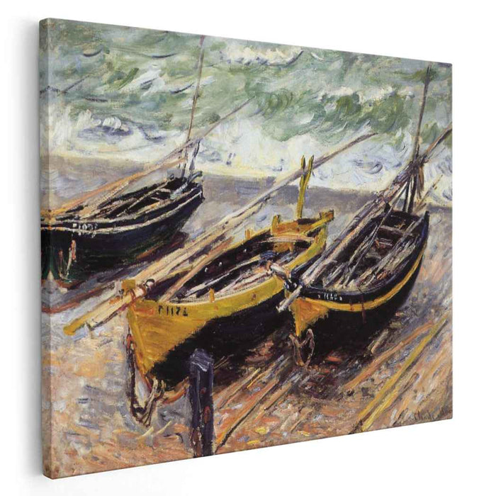 Three Fishing Boats (1885) by Claude Monet