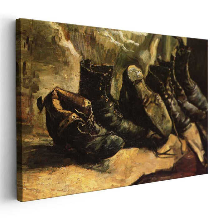 Three Pairs of Shoes (1886) by Vincent van Gogh