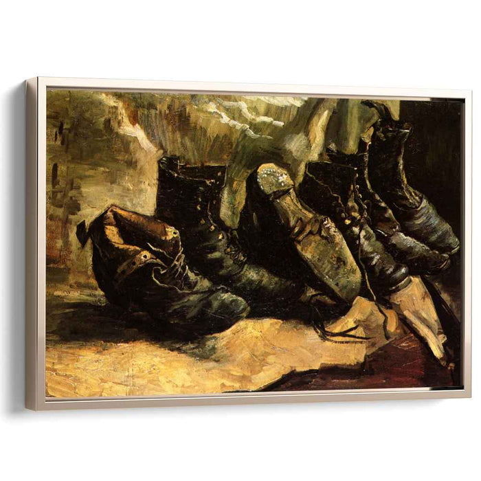 Three Pairs of Shoes (1886) by Vincent van Gogh