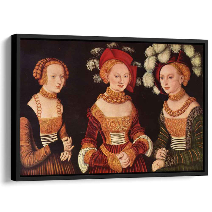 Three princesses of Saxony, Sibylla, Emilia and Sidonia, daughters of Duke Heinrich of Frommen by Lucas Cranach the Elder