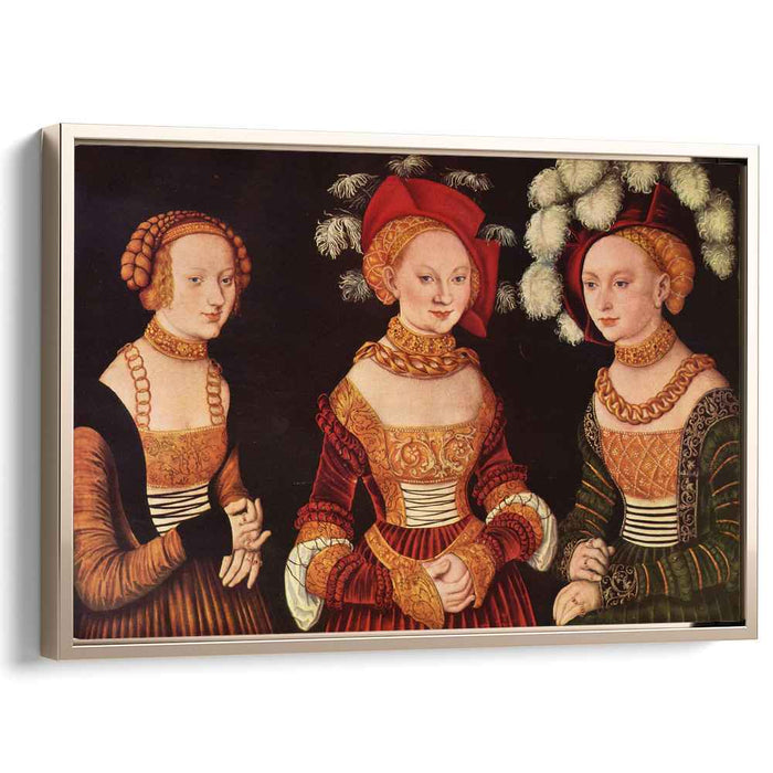 Three princesses of Saxony, Sibylla, Emilia and Sidonia, daughters of Duke Heinrich of Frommen by Lucas Cranach the Elder