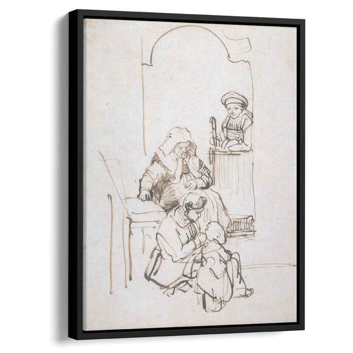 Three Women and a Child at the Door (1645) by Rembrandt