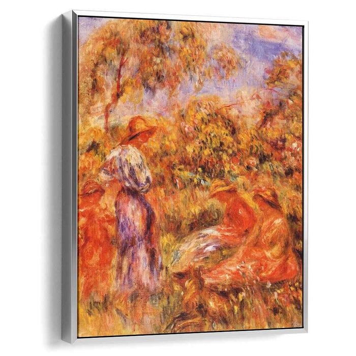 Three Women and Child in a Landscape (1918) by Pierre-Auguste Renoir