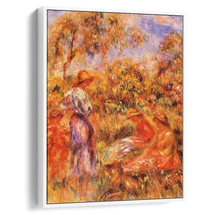 Three Women and Child in a Landscape (1918) by Pierre-Auguste Renoir