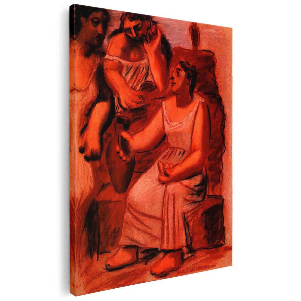 Three women at a fountain (study) (1921) by Pablo Picasso - Canvas