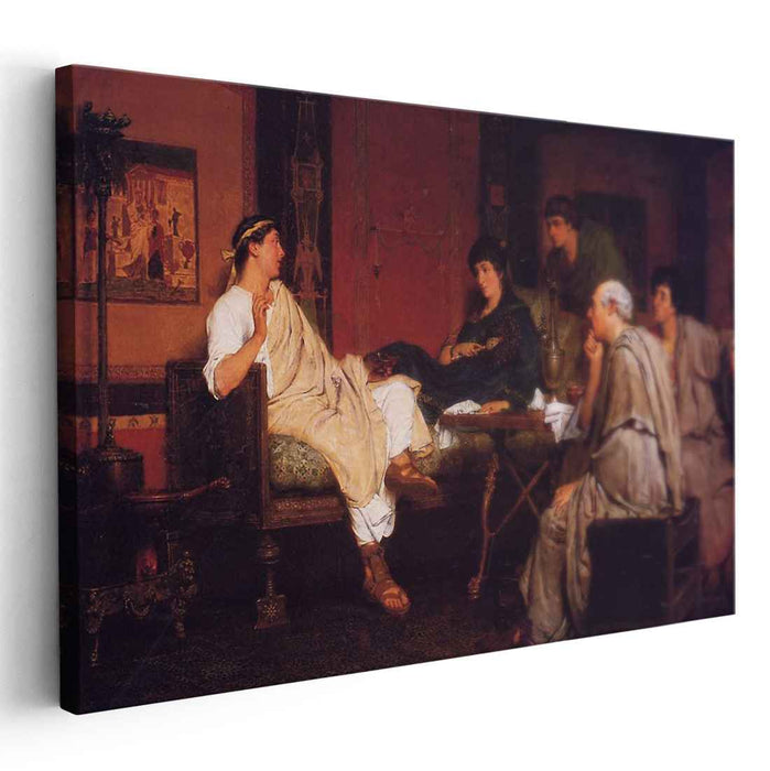 Tibulius at Delia`s (1866) by Sir Lawrence Alma-Tadema