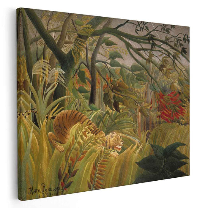 Tiger in a Tropical Storm (Surprised!) (1891) by Henri Rousseau