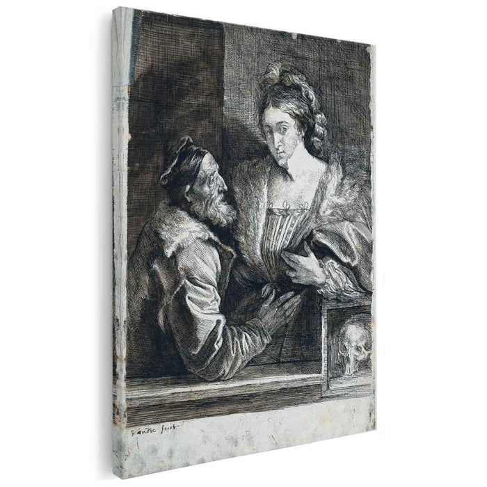 Titian`s Self Portrait with a Young (1630) by Anthony van Dyck