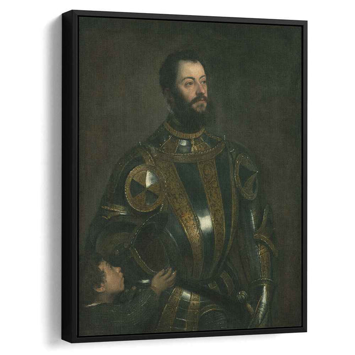 Portrait of Alfonso d`Avalos , in Armor with a Page by Titian