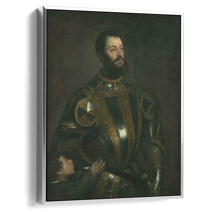 Portrait of Alfonso d`Avalos , in Armor with a Page by Titian