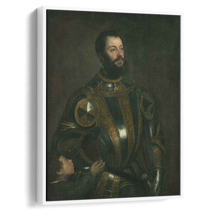 Portrait of Alfonso d`Avalos , in Armor with a Page by Titian