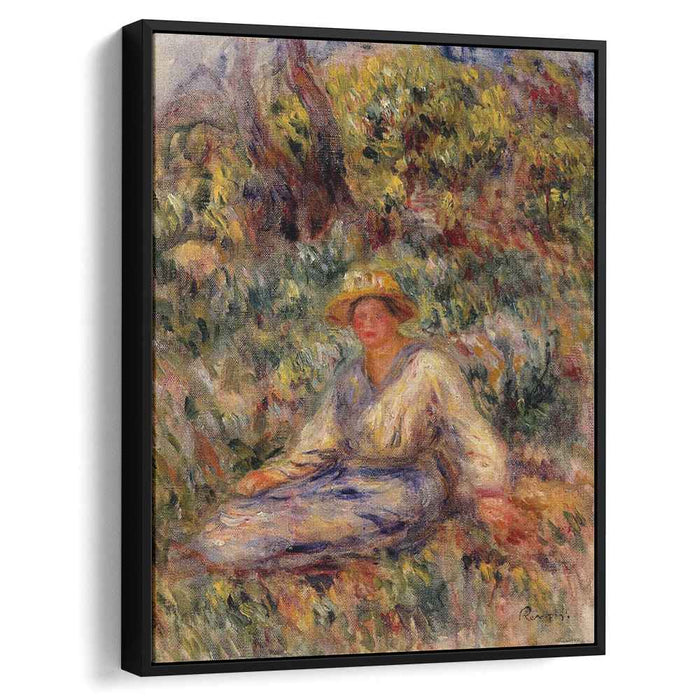 Woman in Blue in a Landscape (1916) by Pierre-Auguste Renoir