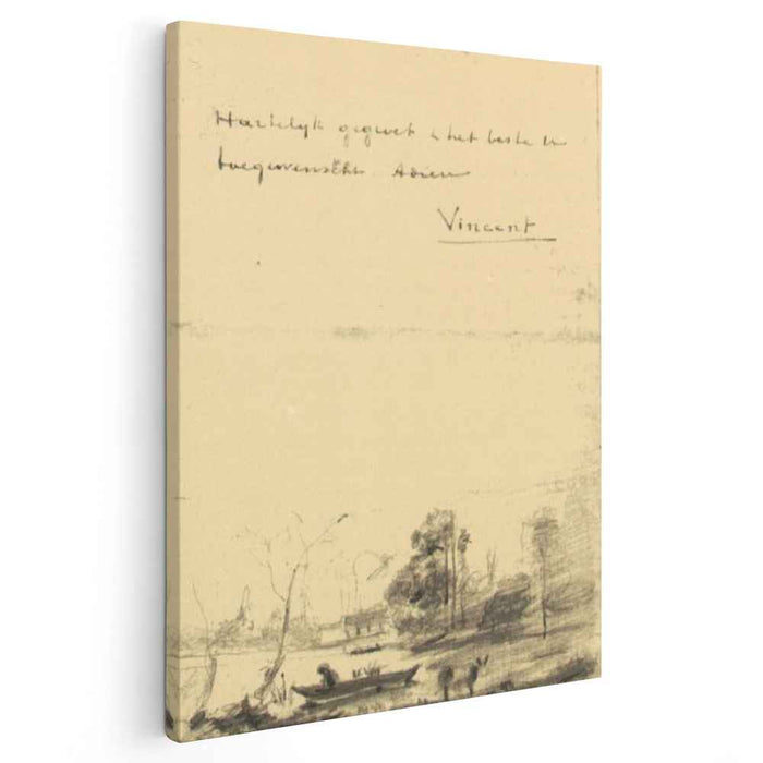 Town d'Avray: L'Etang au Batelier (1875) by Vincent van Gogh