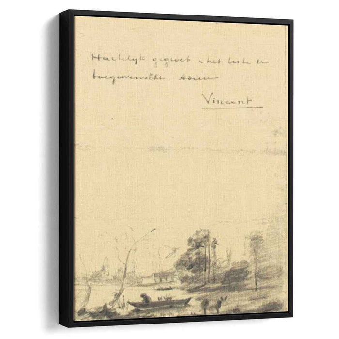 Town d'Avray: L'Etang au Batelier (1875) by Vincent van Gogh