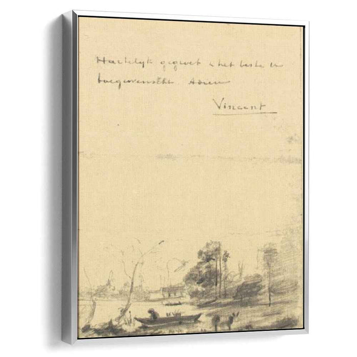 Town d'Avray: L'Etang au Batelier (1875) by Vincent van Gogh