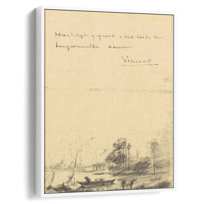 Town d'Avray: L'Etang au Batelier (1875) by Vincent van Gogh