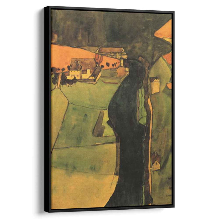 Town on the Blue River (1910) by Egon Schiele