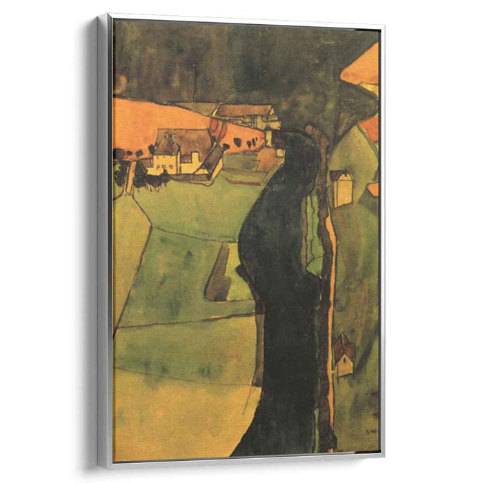 Town on the Blue River (1910) by Egon Schiele