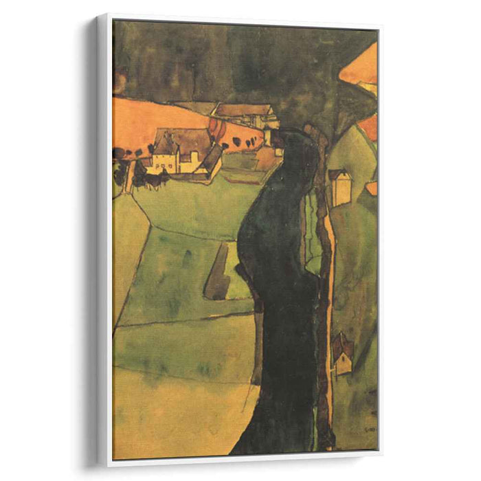 Town on the Blue River (1910) by Egon Schiele