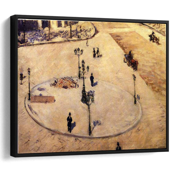 Traffic Island on Boulevard Haussmann (1880) by Gustave Caillebotte