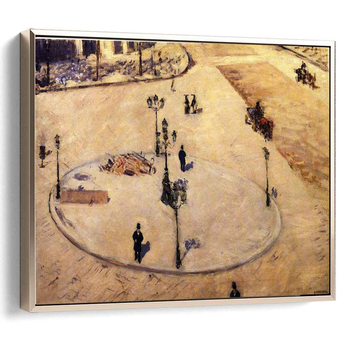 Traffic Island on Boulevard Haussmann (1880) by Gustave Caillebotte